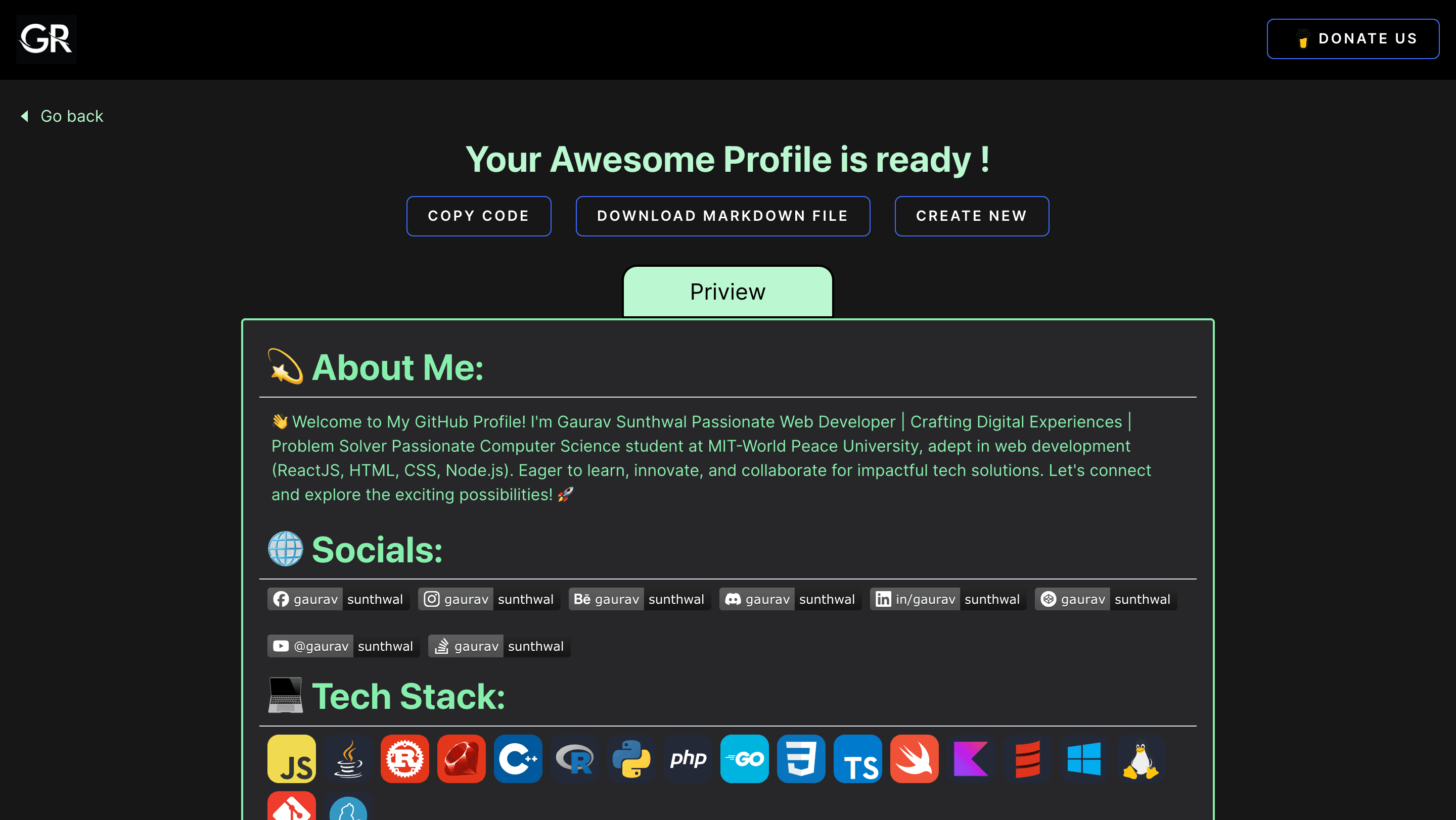 Generate Readme